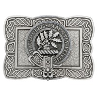 <br>Clan Irving of Bonshaw Crest Celtic Knot Belt Buckle 