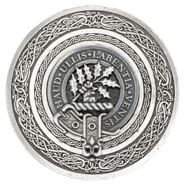 <br>Clan Irving of Bonshaw Crest Circular Belt Buckle 