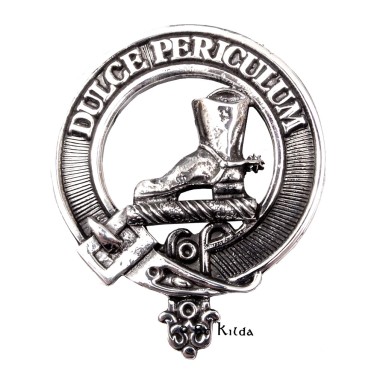 Carrick <br>Clan Macaulay Crest Cap Badge 