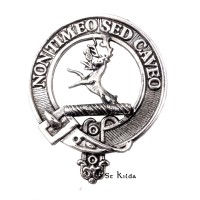 Carrick <br>Clan Strachan Crest Cap Badge 