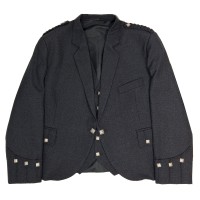 52R Charcoal Arrochar Tweed Argyll Kilt Jacket and Waistcoat