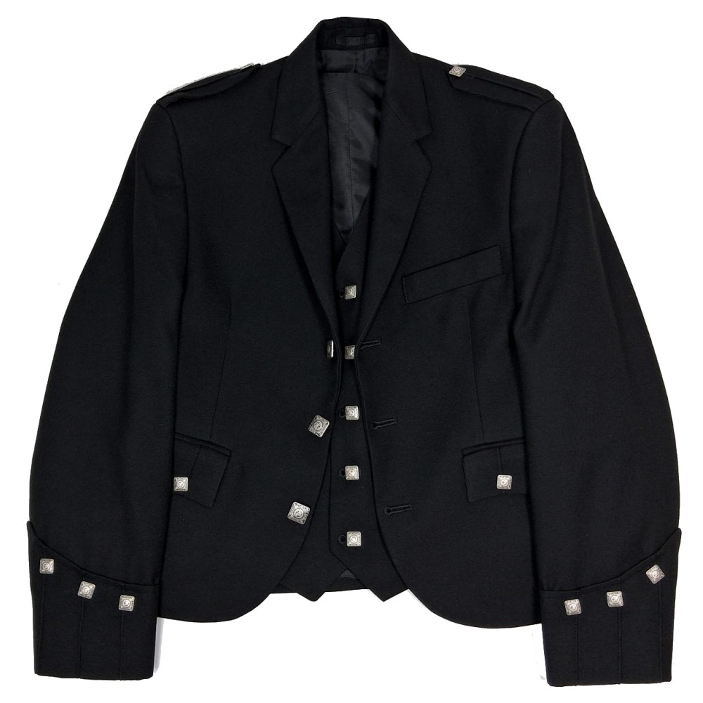 36S Argyll-Wallace Jacket and Waistcoat - Black 36S Argyll-Wallace Jacket and Waistcoat - Black