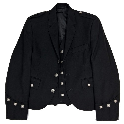 36S Argyll-Wallace Jacket and Waistcoat - Black