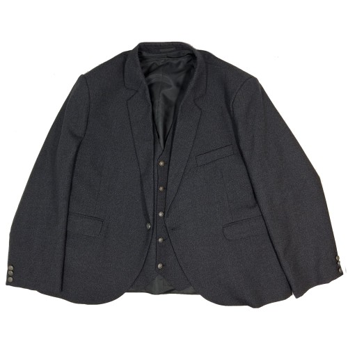 50 Charcoal Arrochar Tweed Kilt Jacket and Waistcoat