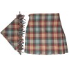Box Pleat 16oz Kilt: 36/23 Auld Scotland with Shawl