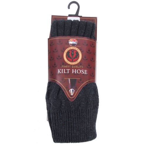 Clearance Dark Charcoal Kilt Hose - Small Only