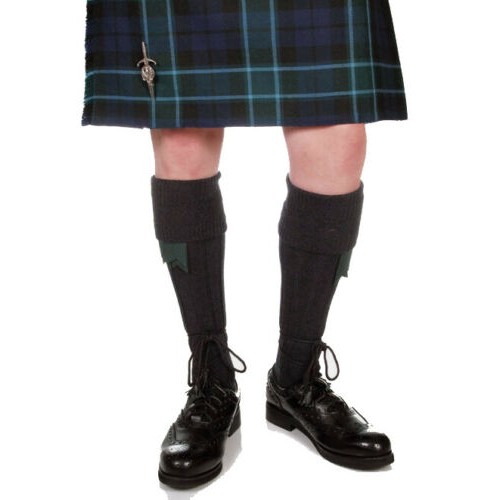 Clearance Dark Charcoal Kilt Hose - Small Only