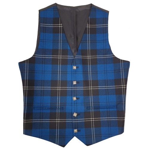 40" Ramsay Blue Tartan Waistcoat