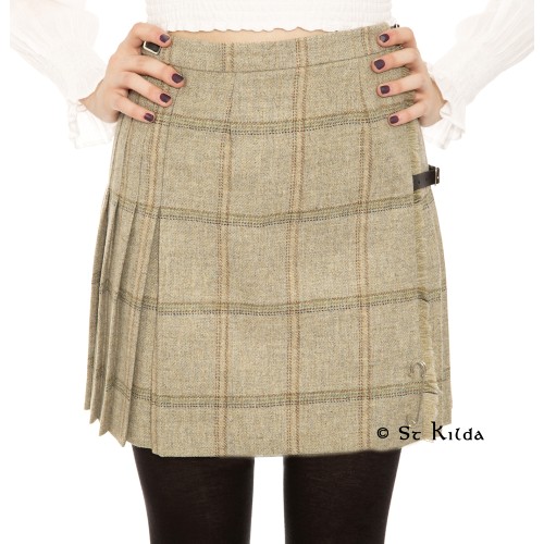 Tweed Kilted Skirt