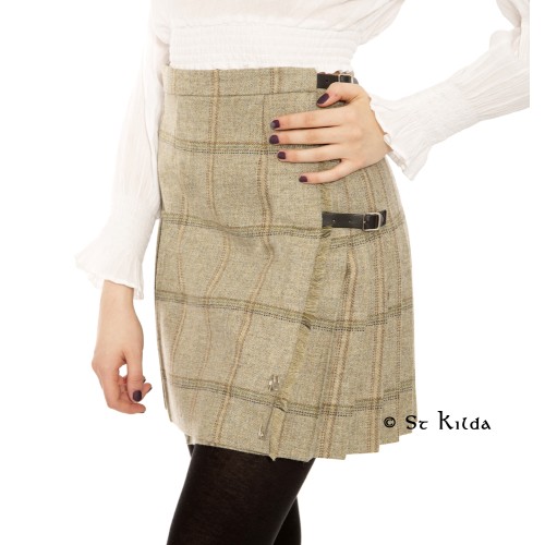 Tweed Kilted Skirt