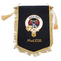 Embroidered Macleod Clan Banner (silver)