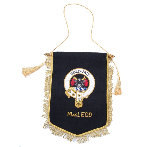 Embroidered Macleod Clan Banner (silver)