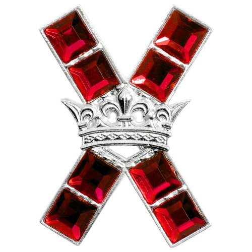 Carrick Crown and Scottish Saltire Brooch - Victorian style brooch