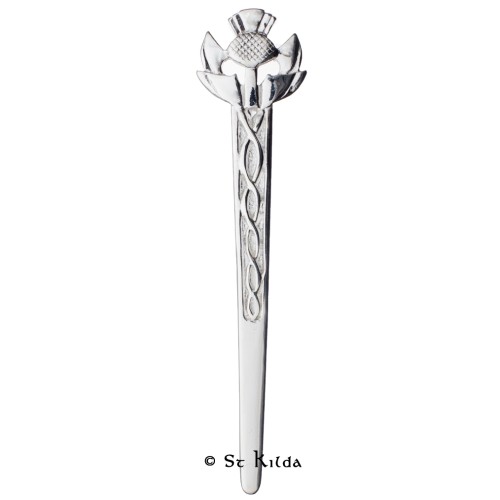 Carrick Celtic Deco Thistle Kilt Pin