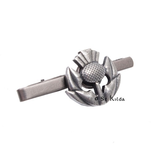 Tie Clip - Celtic Deco Thistle 