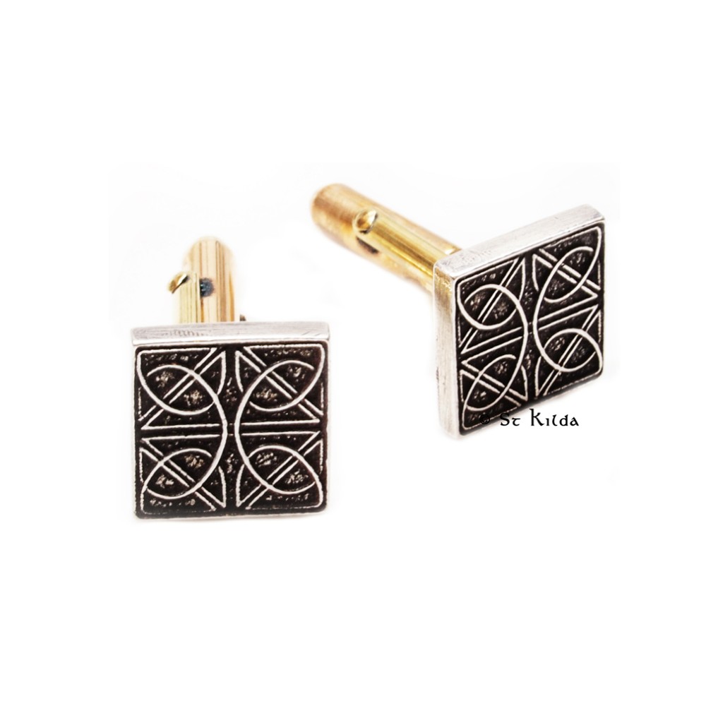 Cufflinks Knotted Celtic Square