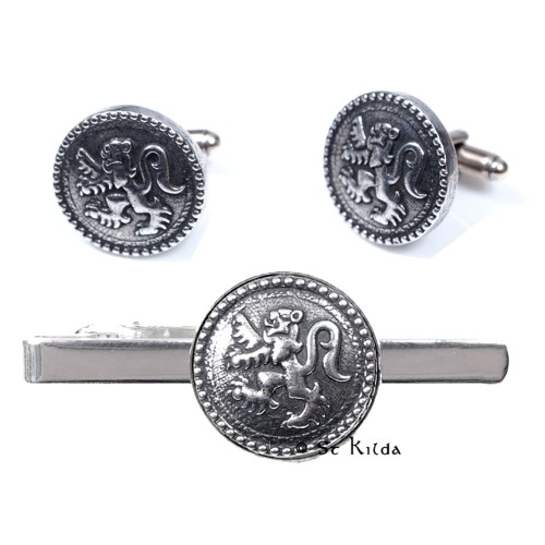Tie Clip and Cufflink Set - Lion Rampant