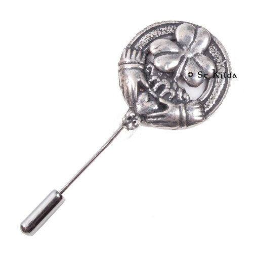 Lapel/Tie Pin with Irish Shamrock Crest