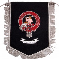 Embroidered MacFarlane Clan Banner - Silver
