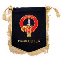 Embroidered MacAllister Clan Banner
