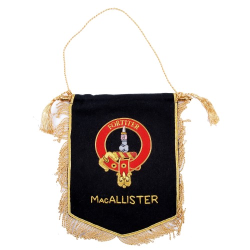 Embroidered MacAllister Clan Banner
