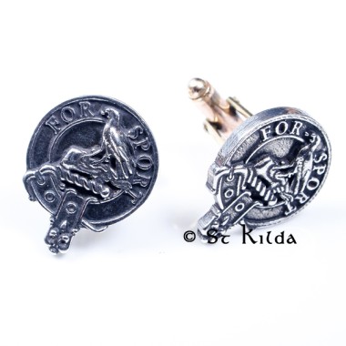 <br>Clan Clelland Crest Cufflinks