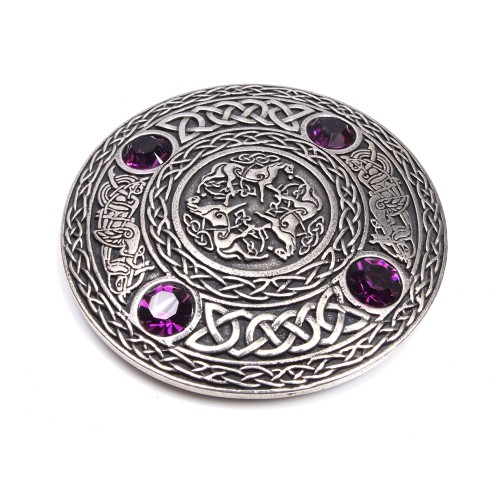 Plaid Brooch Inverurie Horses