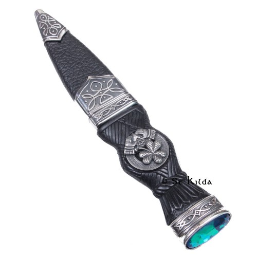 Sgian Dubh - Irish Shamrock Crest