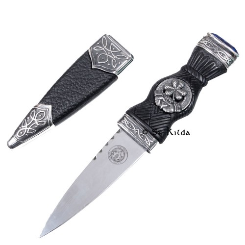 Sgian Dubh - Irish Shamrock Crest