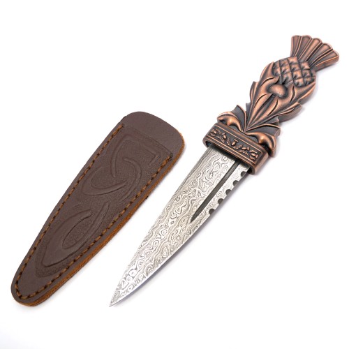 Thistle Deco Copper Sgian Dubh