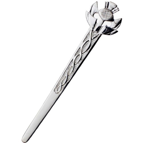 Carrick Celtic Deco Thistle Kilt Pin