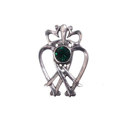 Plain Luckenbooth Brooch with gemstone