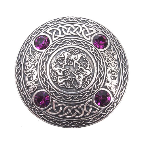 Plaid Brooch Inverurie Horses