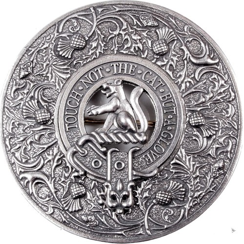 Plaid Brooch Caledonia Thistle Clan Crest