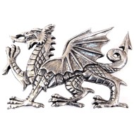 Welsh Dragon Plaid Brooch 