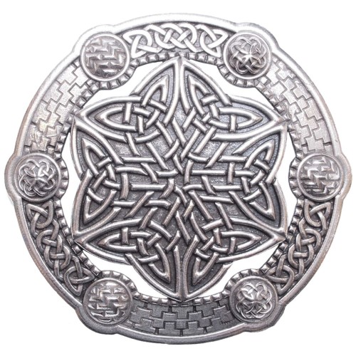 Plaid Brooch Celtic Key