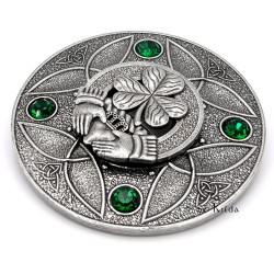 Plaid Brooch Celtic Knot Large Irish Clan/Sept Crest