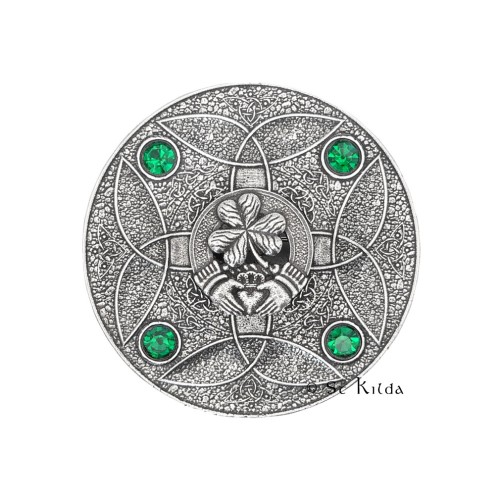 Plaid Brooch Celtic Knot Small Irish Clan/Sept Crest