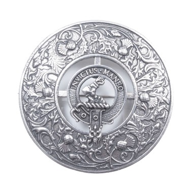 Plaid Brooch Caledonia Thistle Small Clan Armstrong Crest 
