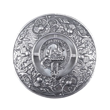 Plaid Brooch Caledonia Thistle Small Clan Campbell Crest 