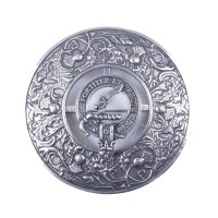 Plaid Brooch Caledonia Thistle Small Clan Eliott Crest 