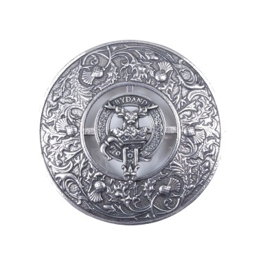 Plaid Brooch Caledonia Thistle Small Clan Gordon Crest 
