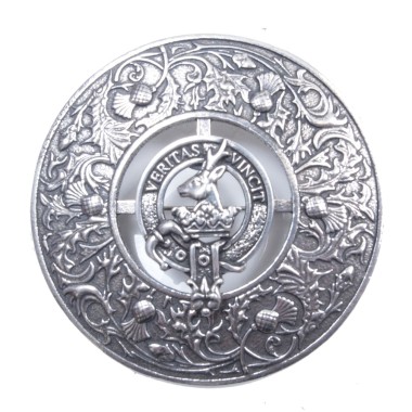 Plaid Brooch Caledonia Thistle Small Clan Keith Crest 
