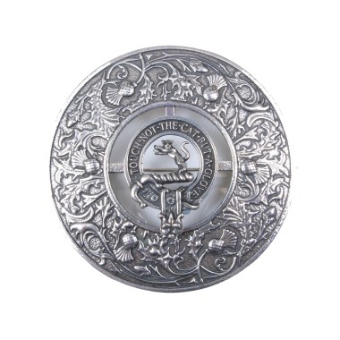Plaid Brooch Caledonia Thistle Small Clan Mackintosh Crest 