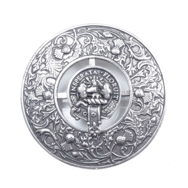 Plaid Brooch Caledonia Thistle Small Clan Watson Crest 