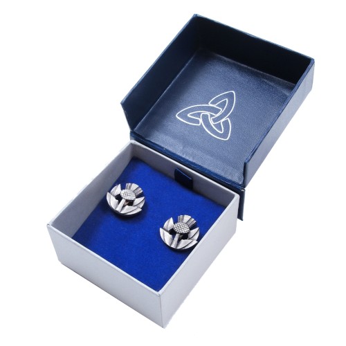 Celtic Deco Thistle Cufflinks