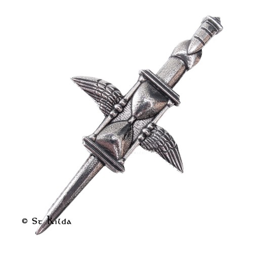 Kilt Pin - Time Flies Hour Glass