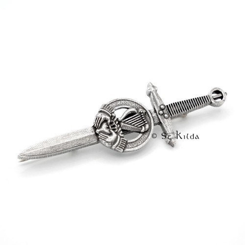 Kilt Pin Irish Harp Crest