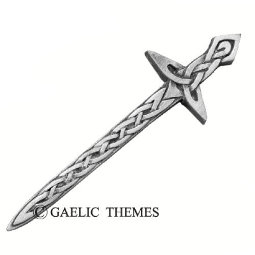 Kilt Pin Interlaced Broad Sword