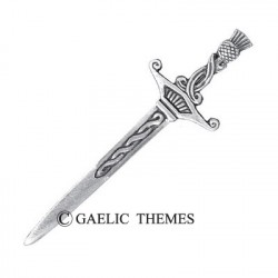 Kilt Pin Interlaced Sword with Thistle Pommel